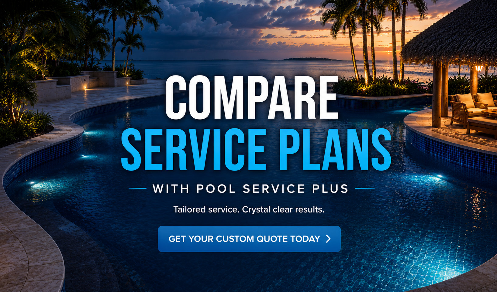 Compare service plans with Pool Service Plus