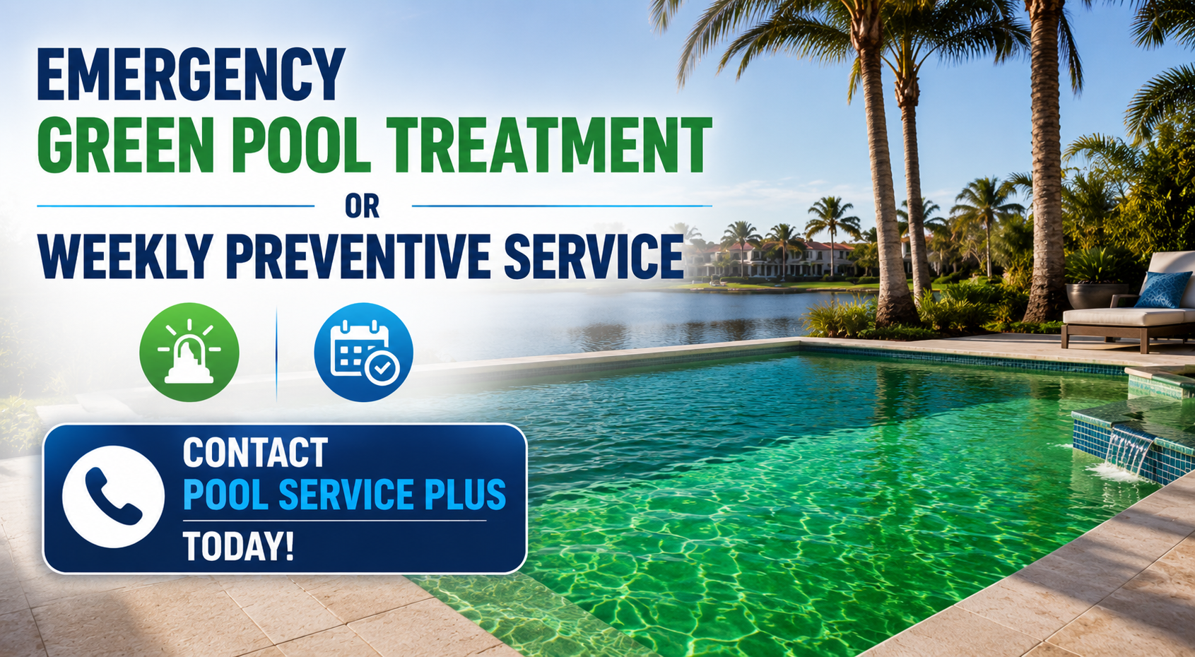 weekly preventive service, contact Pool Service Plus today